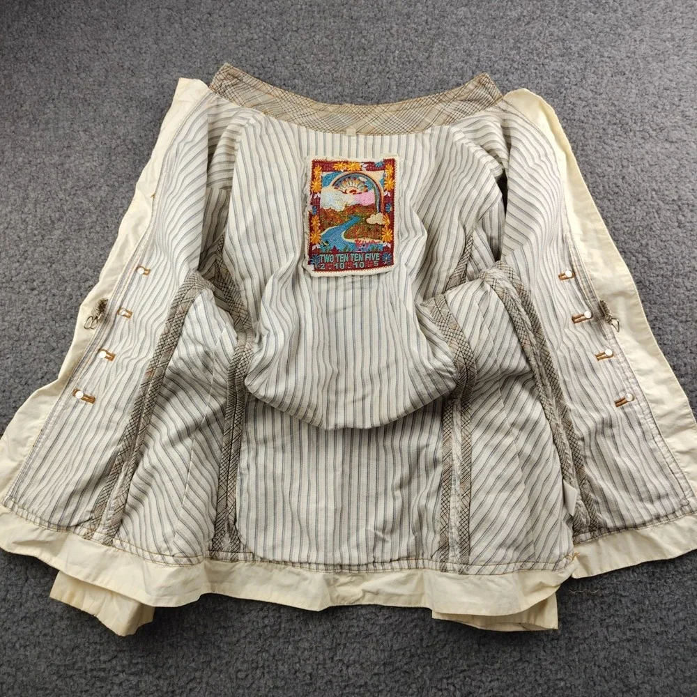 Johnny Was Biya blazer jacket plaid embroidered Floral Size Small Womens - Picture 6 of 12